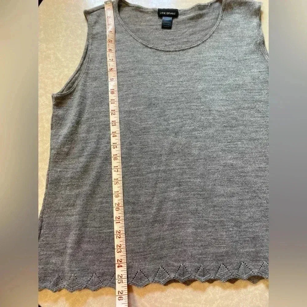 Lane Bryant Gray Light Sweater Tank Top Plus‎ Size 18/20 - Image 7