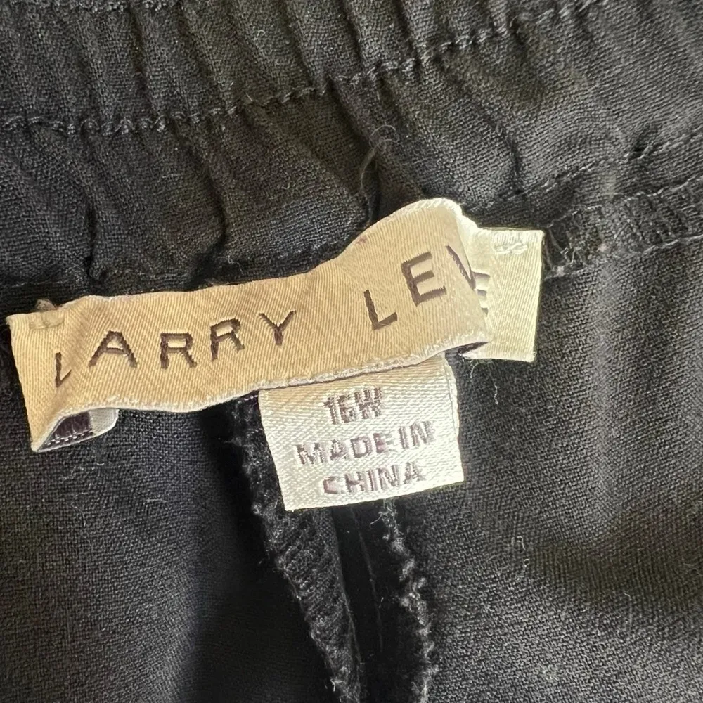 Larry Levine Black Pull-On Dress Pants Size‎ 16W Women’s Plus Career Trousers - Image 3