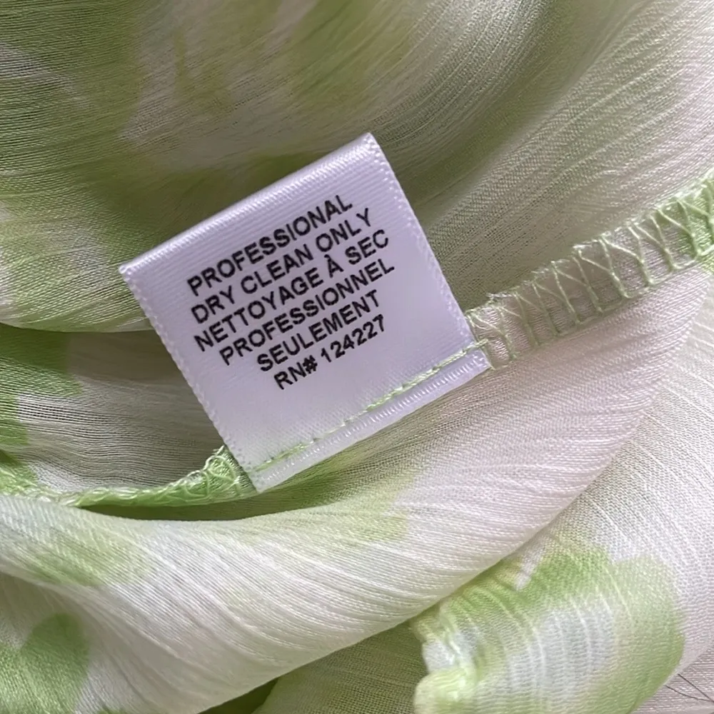 Misa Rumi Asymmetric Floral-print Chiffon Dress In Honeydew - Image 17