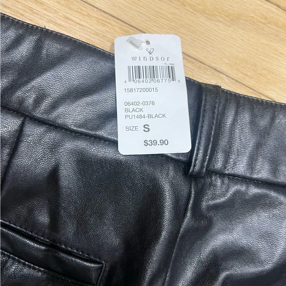 Windsor  Women’s BWT Black Leather Pants - Image 3