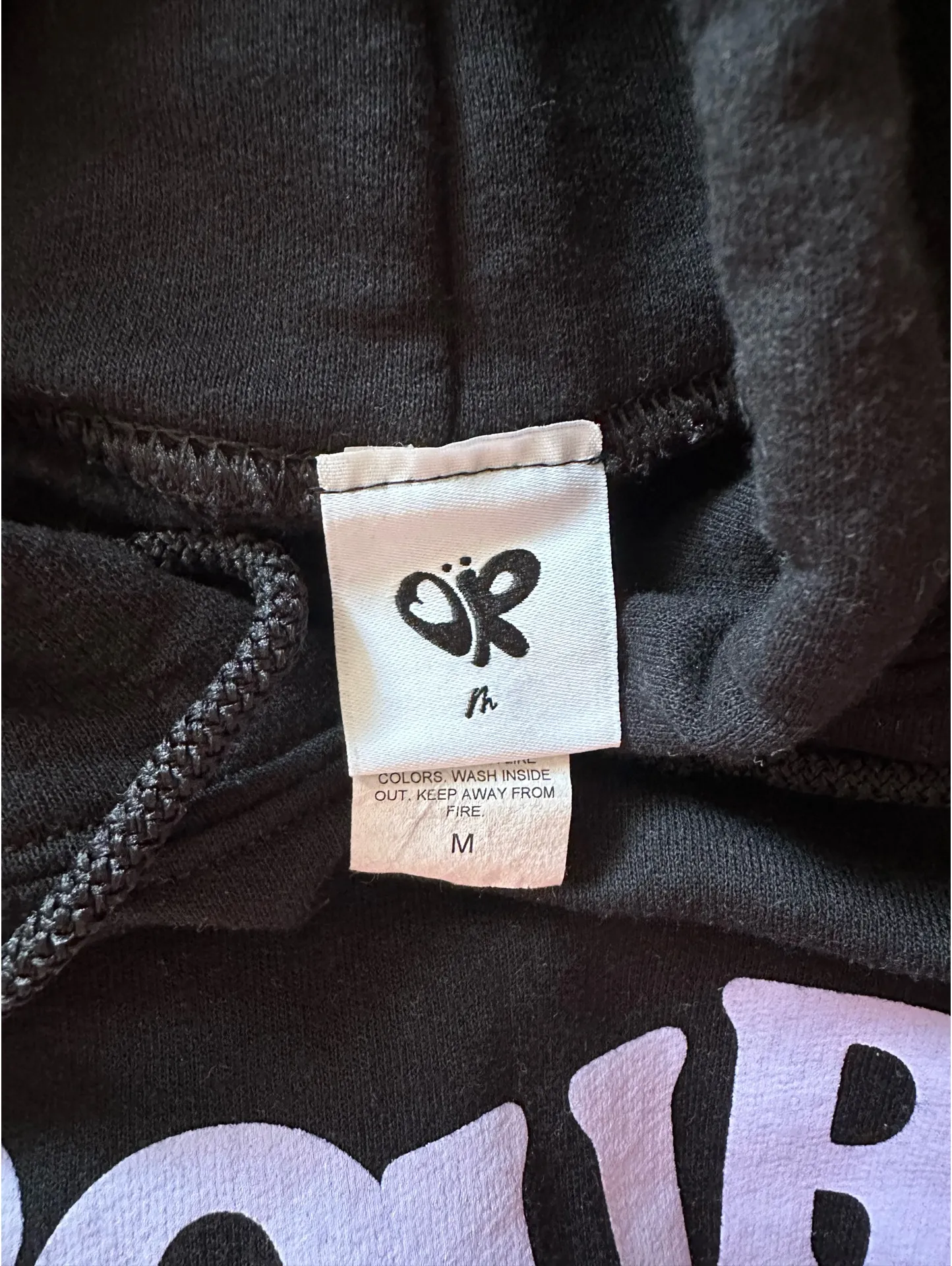 Olivia Rodrigo Sour Tour Hoodie Black Size M - Image 4