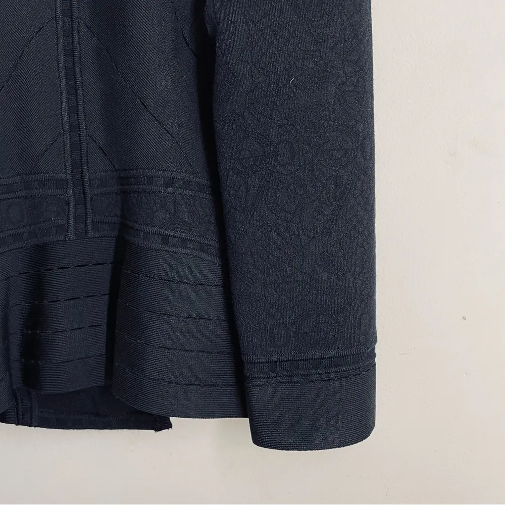 Zac Posen Structured Knit Blazer Black size M - Image 11