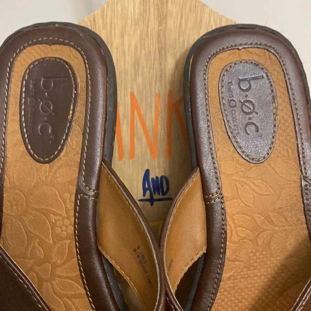 Clarks womems brown leather sandals size 9 - Image 3