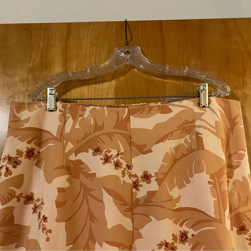 Soft Surroundings Wide Leg Pants Grand Gardens Trousers Leaves NWT Size XL 18 - Image 5