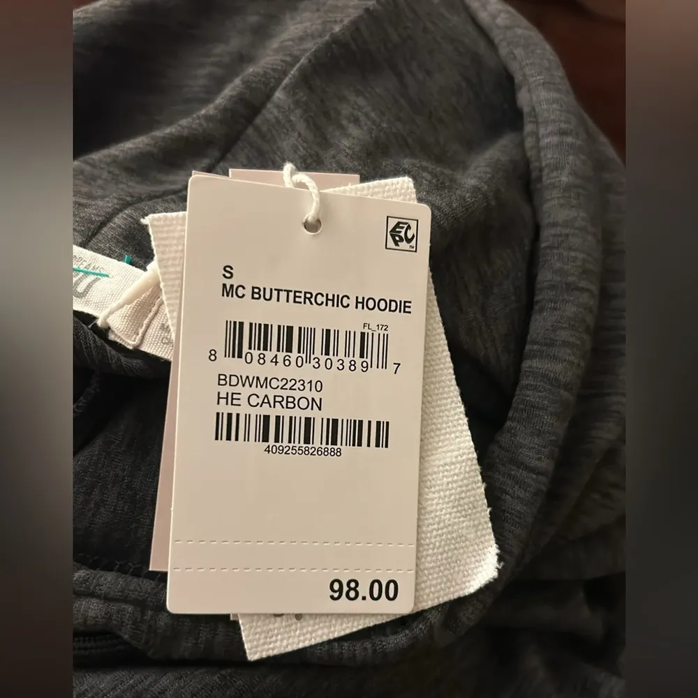 Barefoot Dreams Malibu Collection Butterchic Hoodie Heathered Carbon Small NWT - Image 8