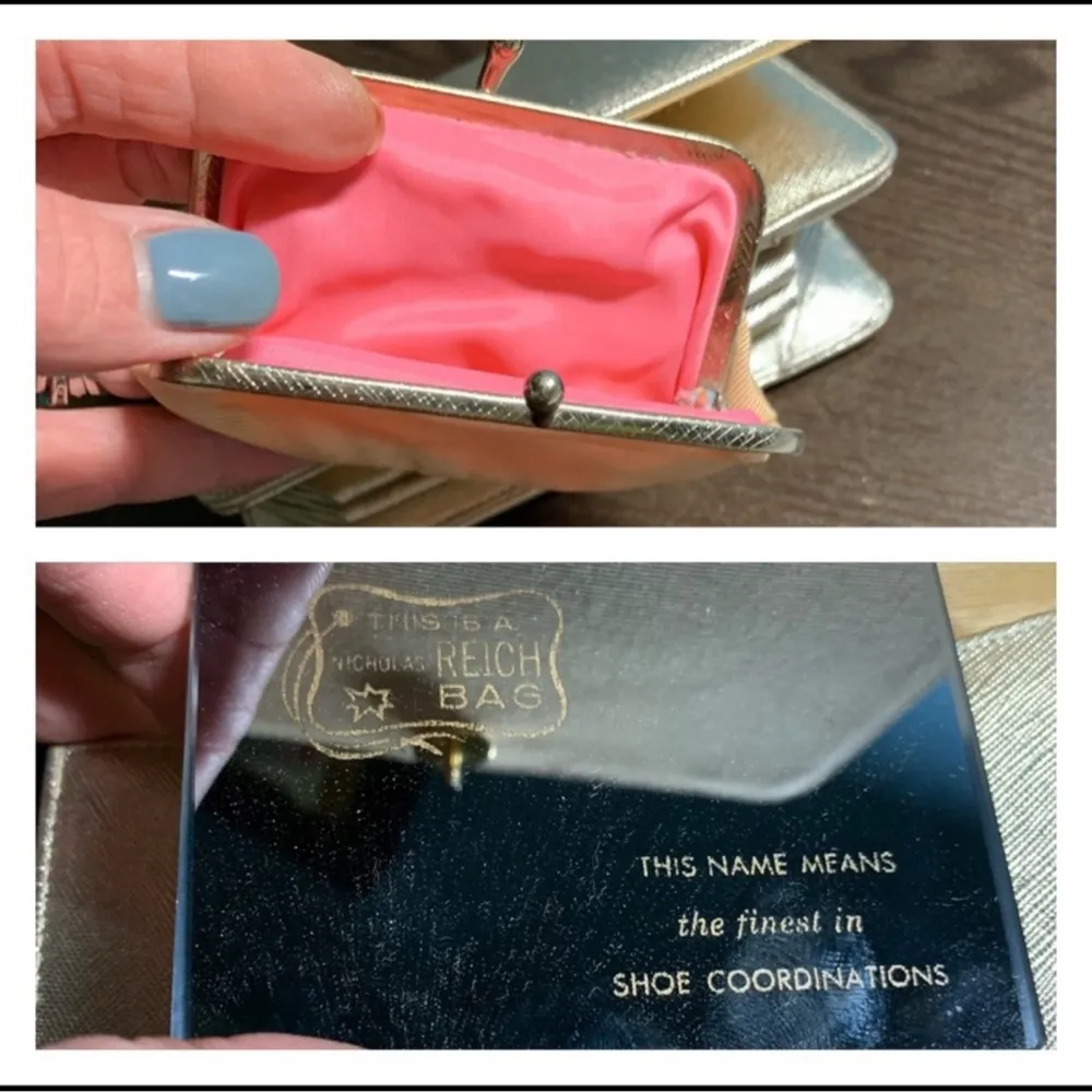 Vintage Gold Nicholas Reich Purse - Image 7