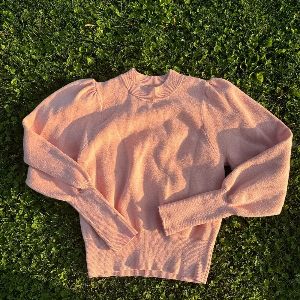 Blouson Industry Sleeve Crewneck Jersey Sweater Pink Size XS - Image 2