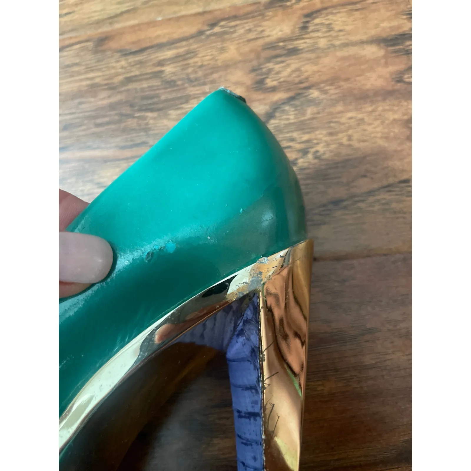 BRIAN ATWOOD Leonida Mix Media Platform Heel Pumps Shoes UNIQUE FUNKY 80s SIze 6 - Image 10