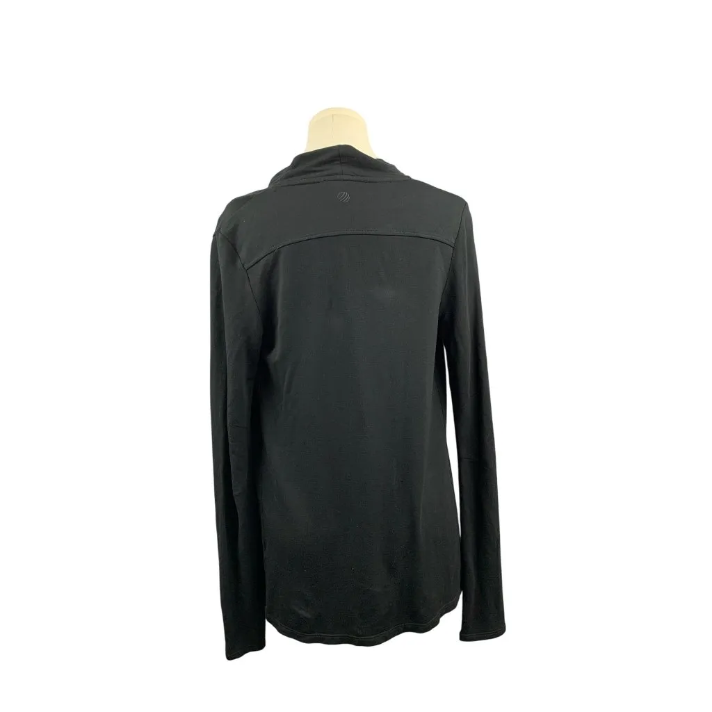 MPG Mondetta Performance Gear Womens Black Long Sleeve Drape Jacket S - Image 2