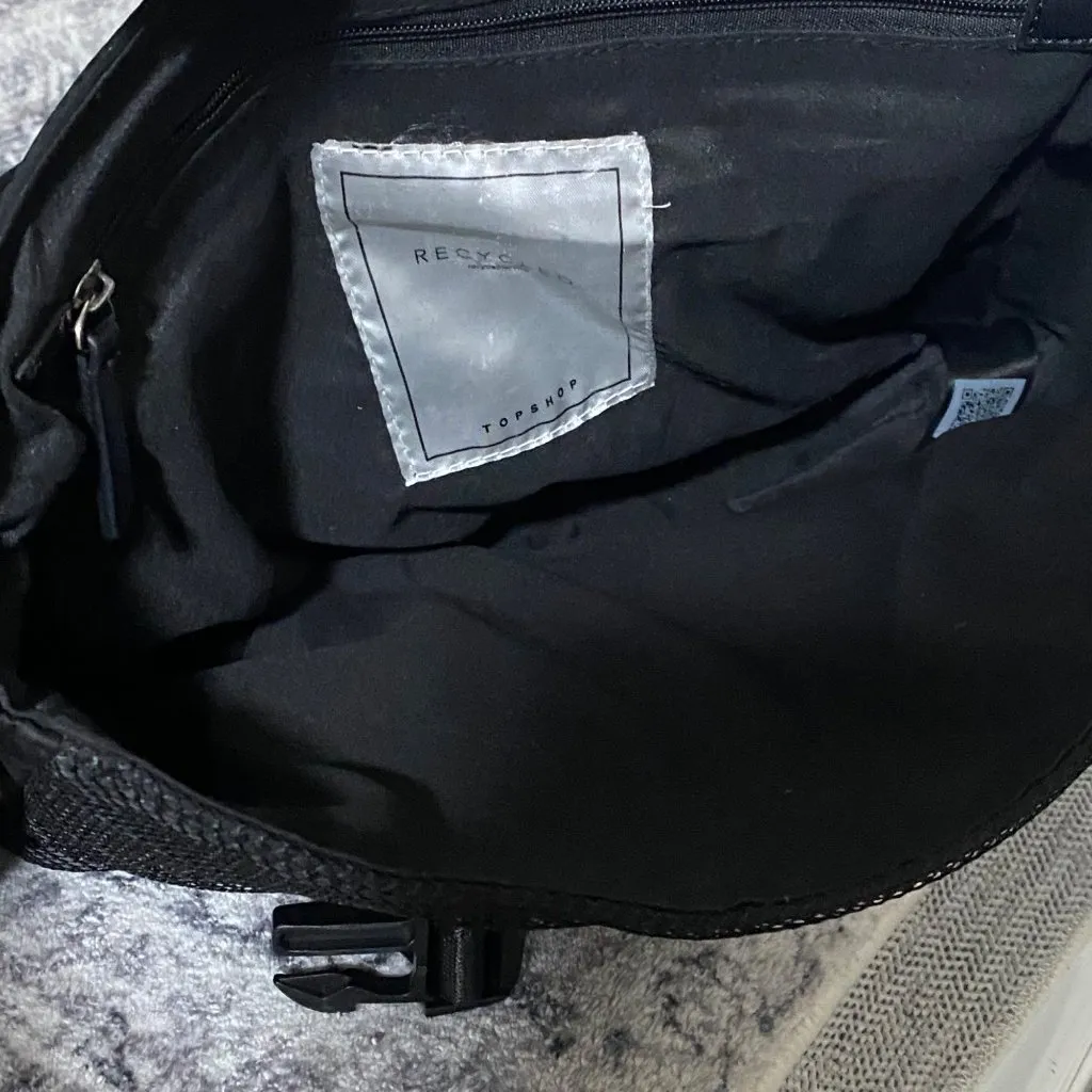 TopShop Nylon and Net Messenger Bag in Black - Image 7