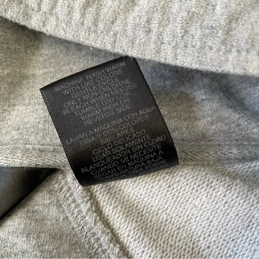 Norma Kamali Dress Sweatshirt Hoodie Dress Gray Drawstring Waist Pockets Size S - Image 5