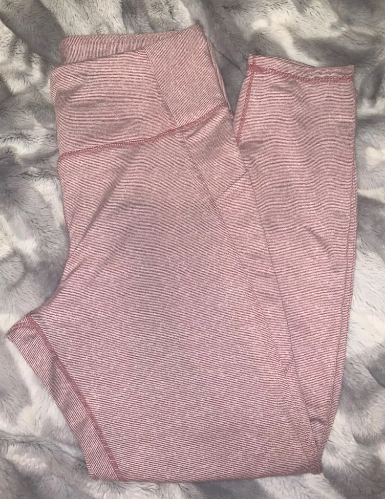 Danskin Pink Striped Athletic Leggings - Image 3