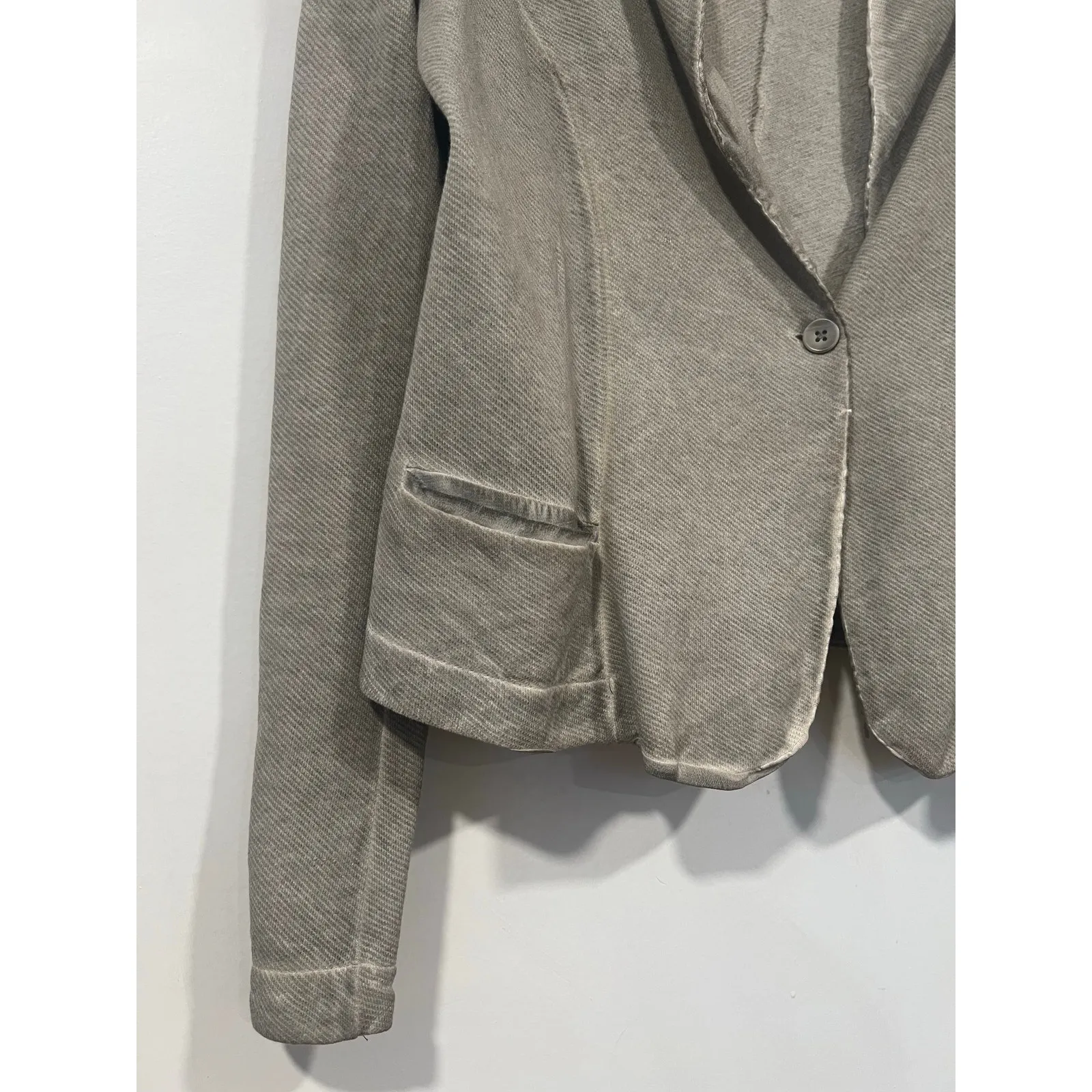 Women’s Minimalist Tandem Blazer Slim Fit 36 Grey Small Made in Italy - Image 4