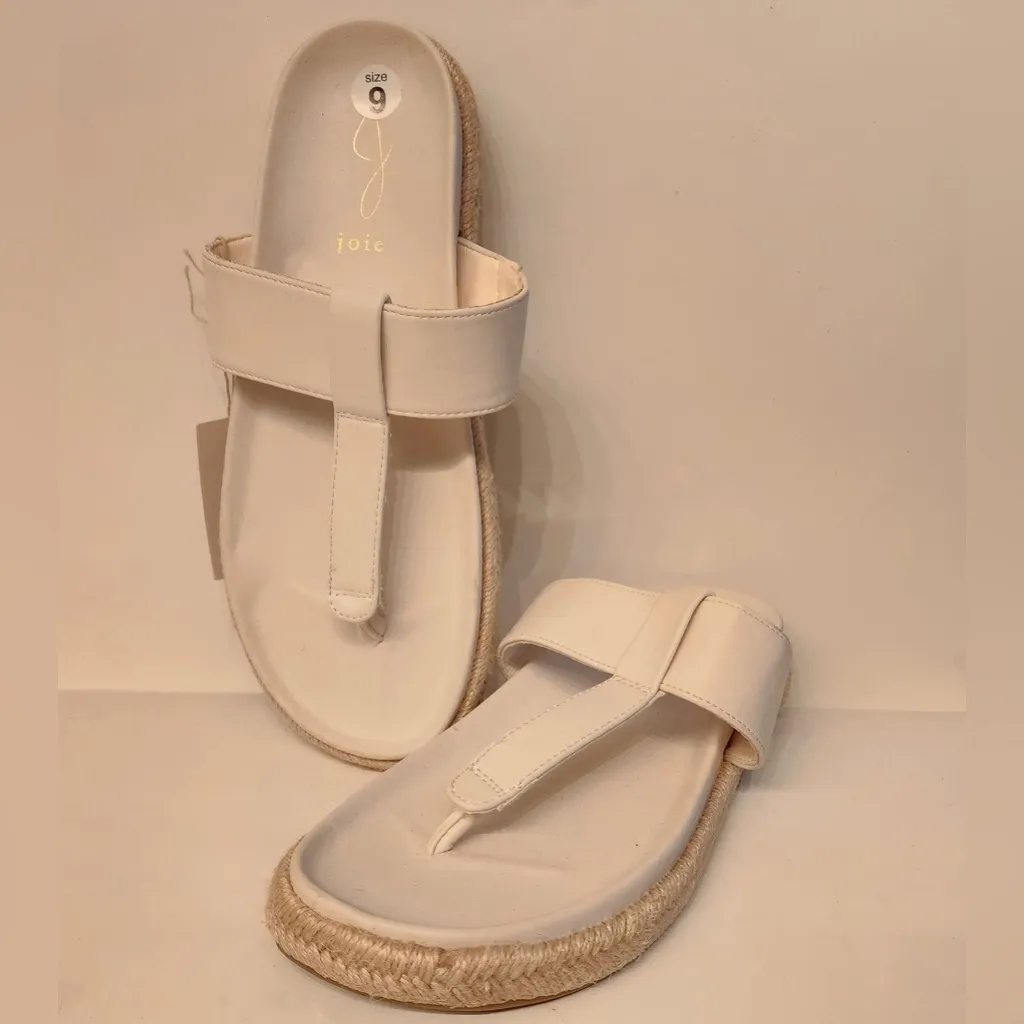 Joie Women's Nacho Espadrille Women’s Off White Sandals Slides Size 9 - Image 3