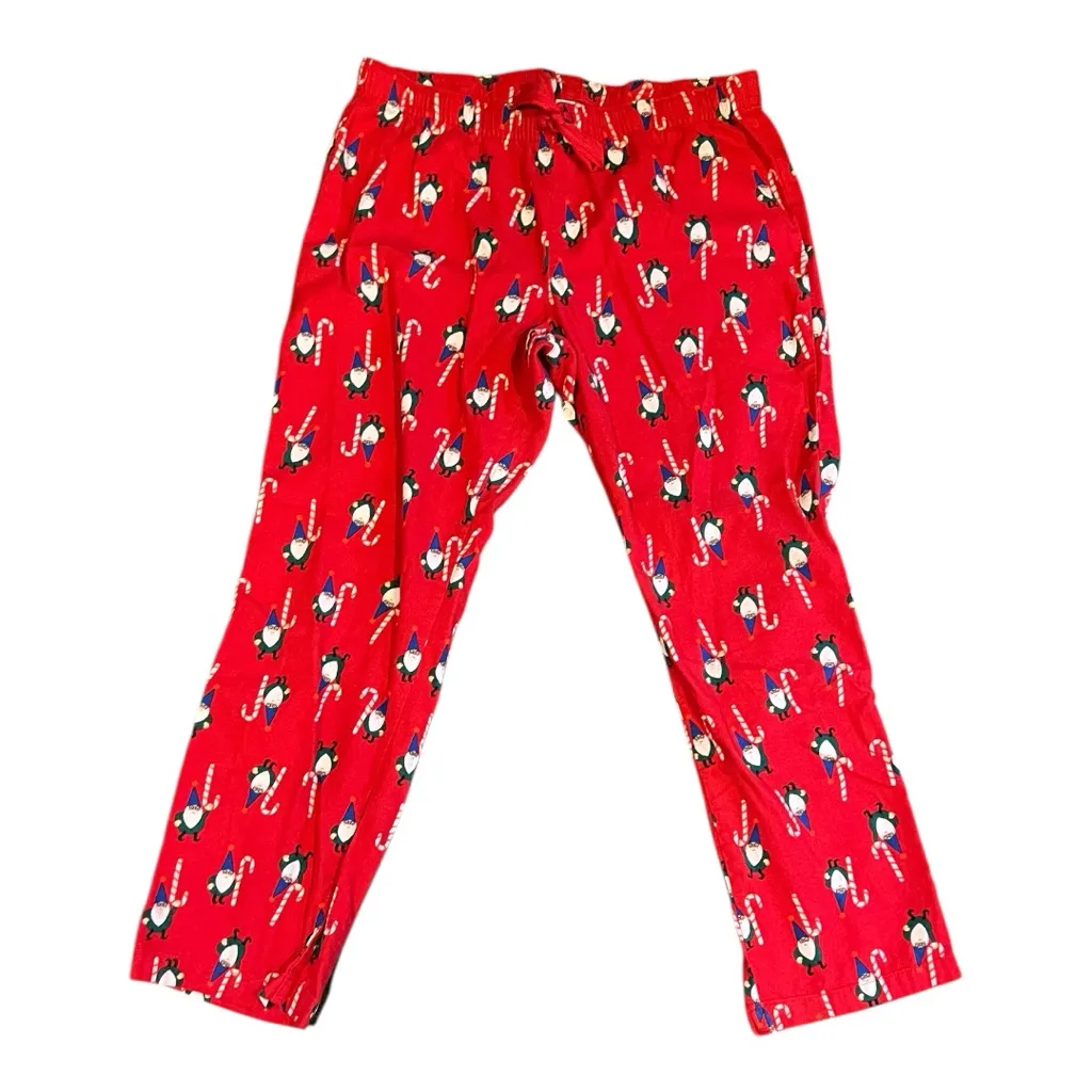 Old Navy Women's Flannel Pajama Pants Holiday Themed Elf/Candy Canes Size Large - Image 3