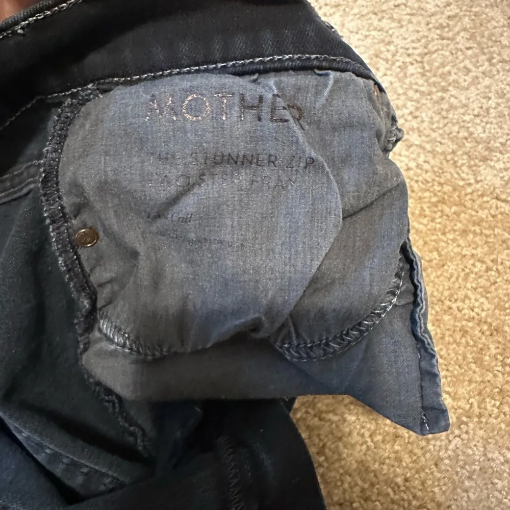 MOTHER The Stunner Zip Two Step Fray Last Call Wash Women's Size 30 Blue - Image 9