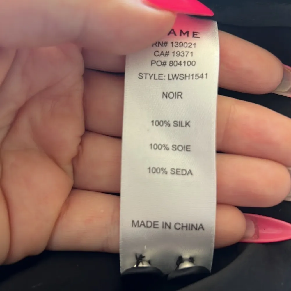 FRAME Relaxed One Shoulder Top in Noir - Image 8