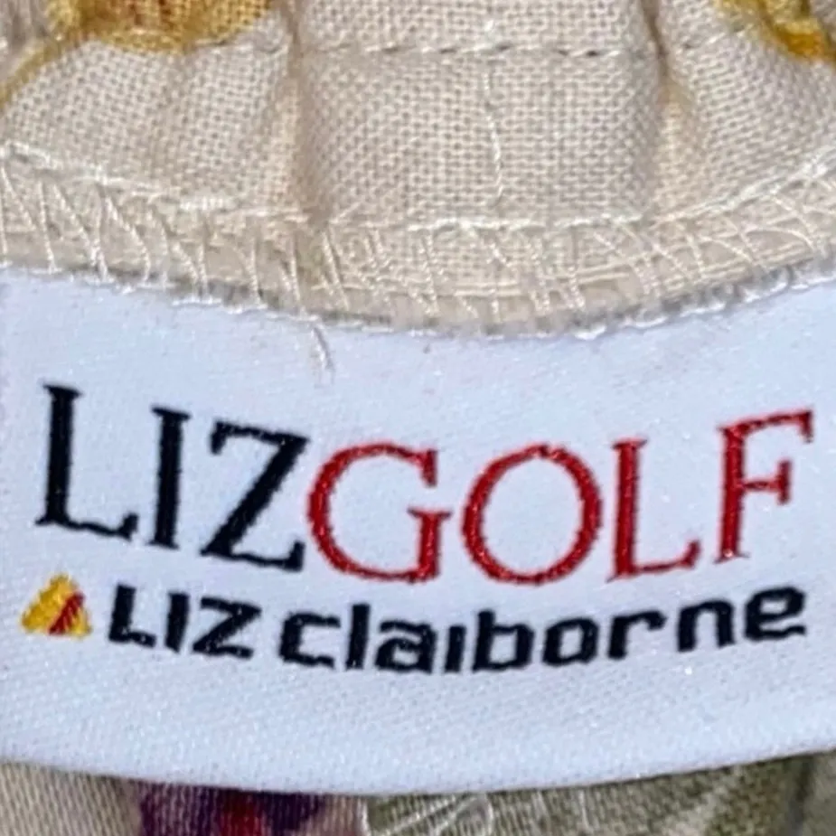 Vintage Liz Golf Floral Culotte Shorts Women’s 24” High Waist Cottagecore Gold - Image 4