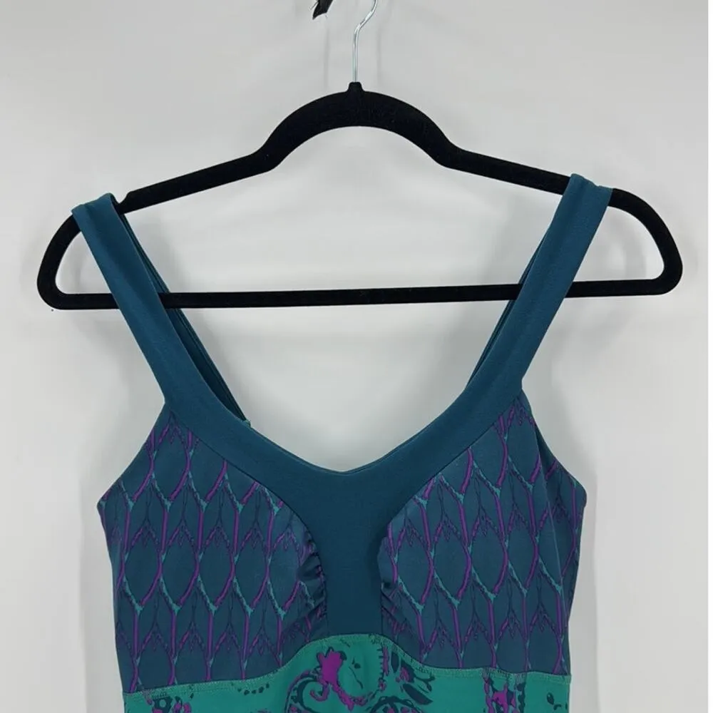 The North Face Cadence Dress side S Teal pink Pockets padded shelf bra Gorpcore - Image 3
