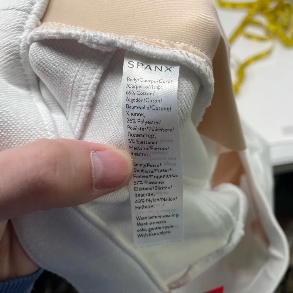 Spanx White Jean-ish Ankle Leggings Size Medium - Image 7