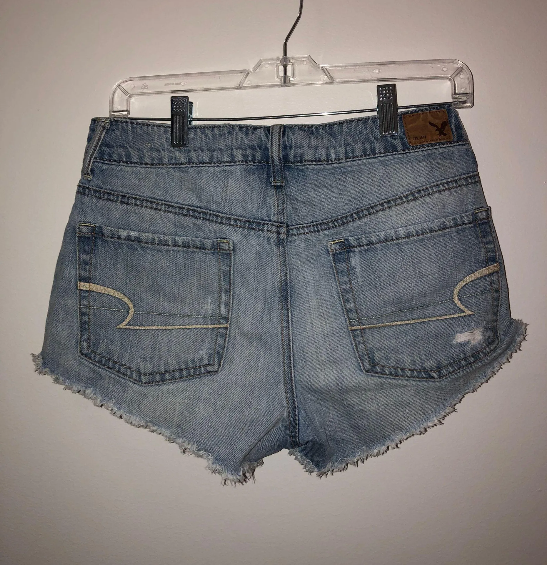 American Eagle Ripped Jean Shorts - Image 4