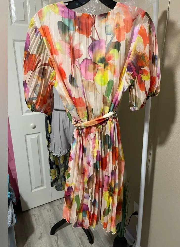 Sam Edelman Accordion Pleated Mini Dress - Image 4