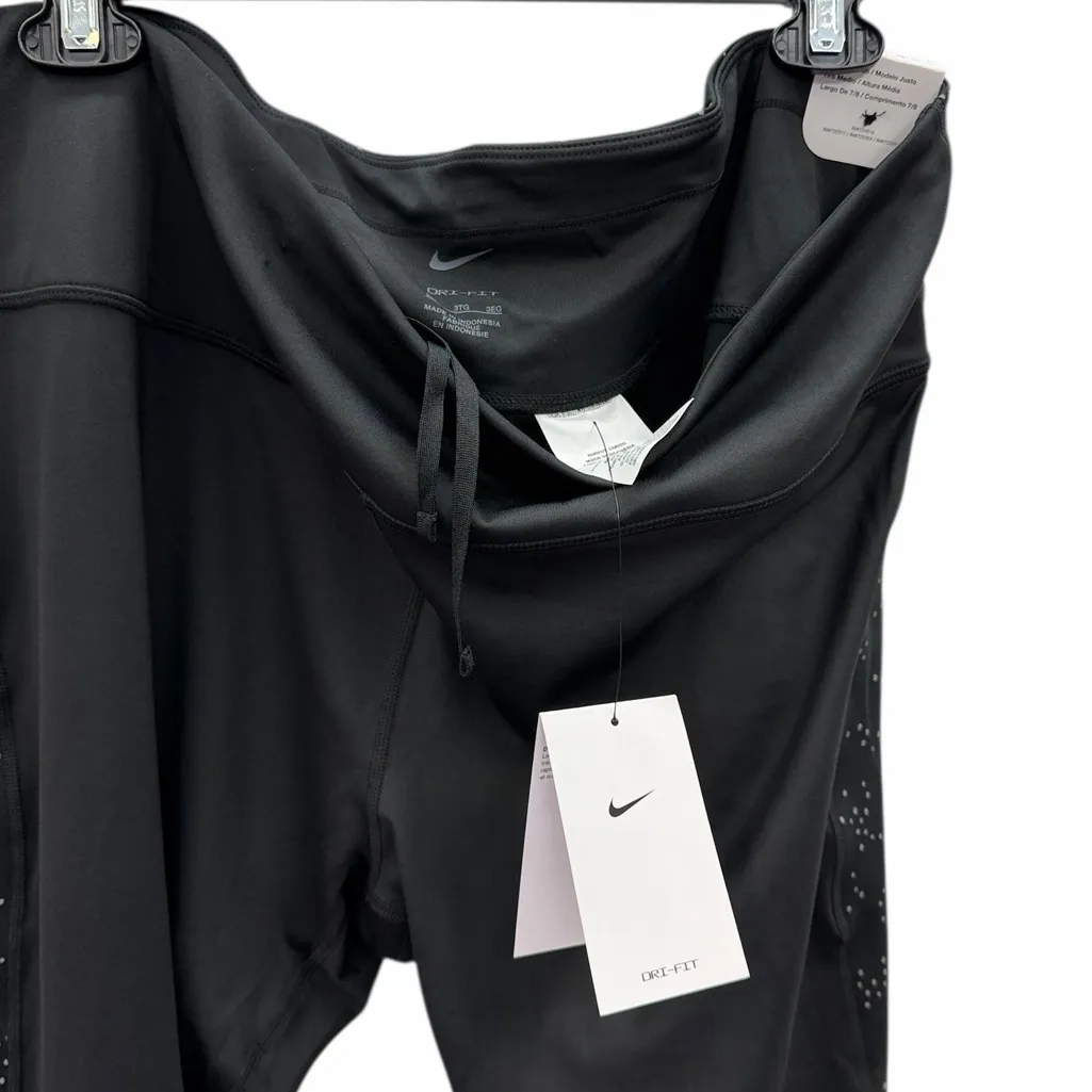 Nike Dri Fit Fast Black Leggings Tight Running Gray Dots Womens Plus Size 3X - Image 10