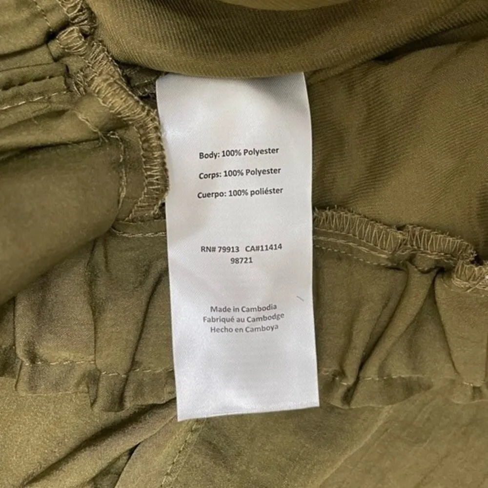 NWT Motherhood Maternity Underbelly Olive Charmeuse Jogger Pants Women’s Large - Image 15