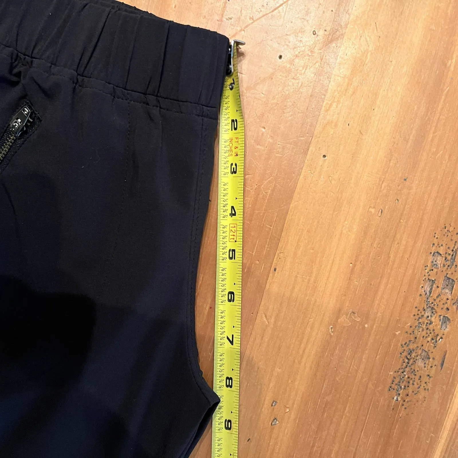 Athleta Aspire Ankle Pants Adjustable Hem Elastic Waist Women Black Size 2 - Image 8