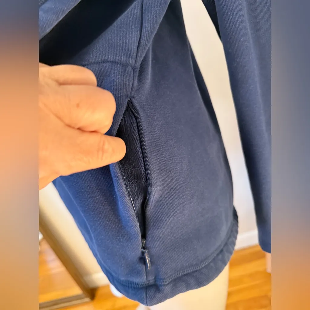 Athleta Cozy Karma Asym Pullover, Enchanted Blue SIZE LP - Image 10