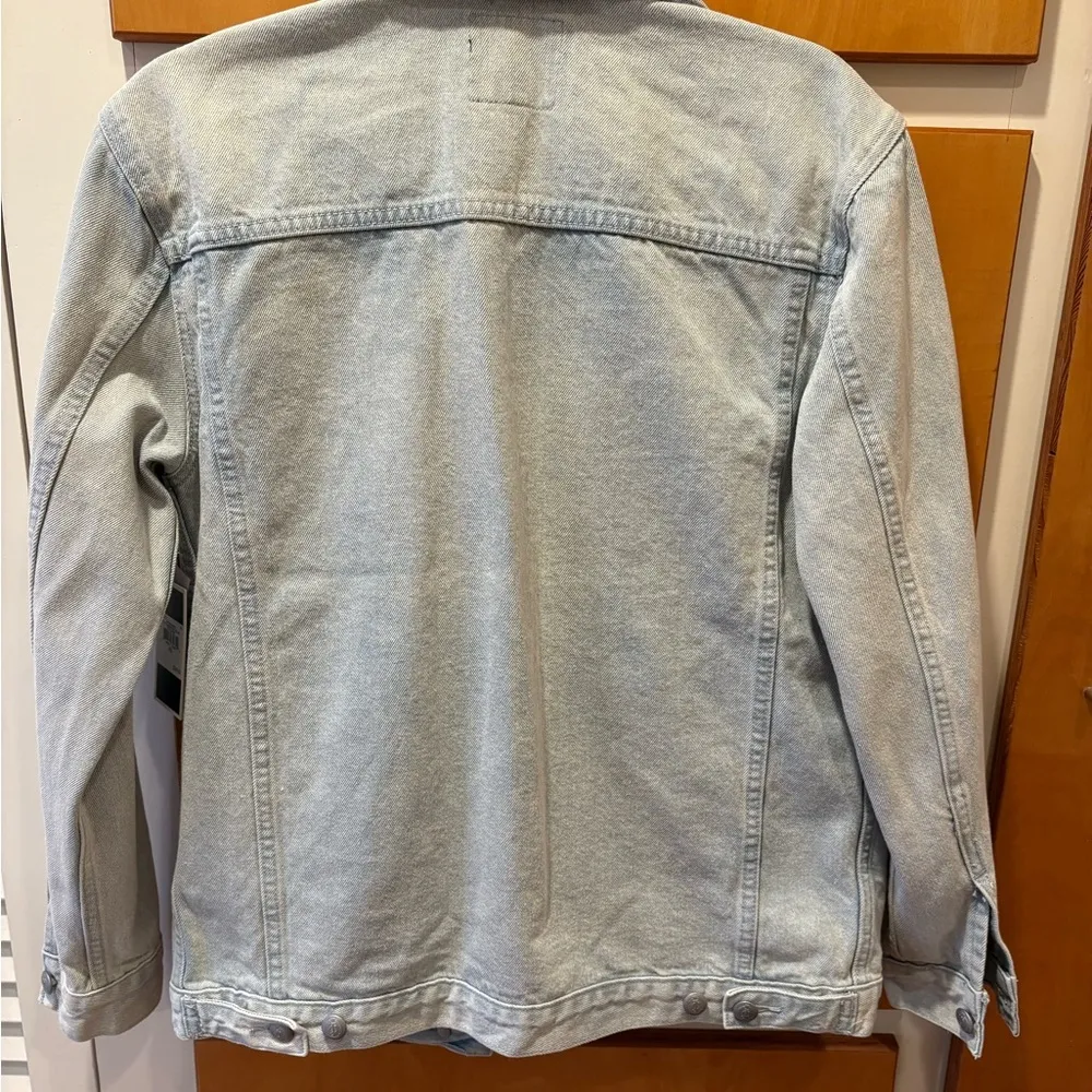Juicy Couture Boyfriend Denim Jacket Striped Collar NWT XS - Image 2