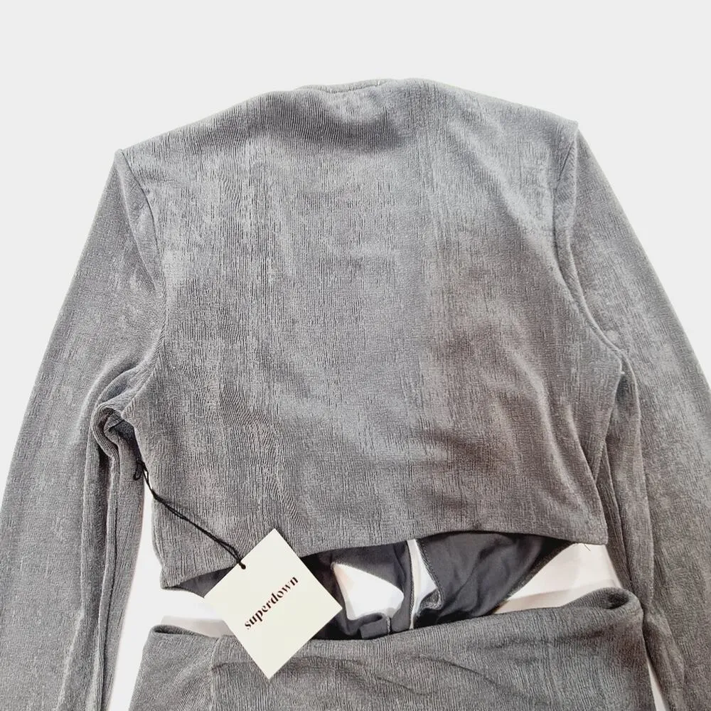 Superdown Cassie O Ring Dress in Grey Small - Image 11