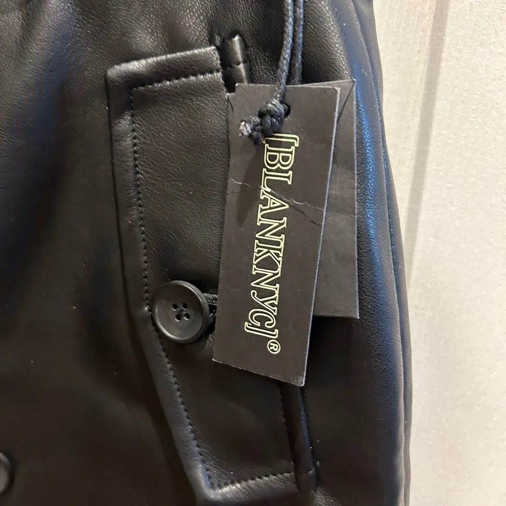 Anthropologie Blank NYC Faux Leather Black Mini Skirt NWT - Image 3