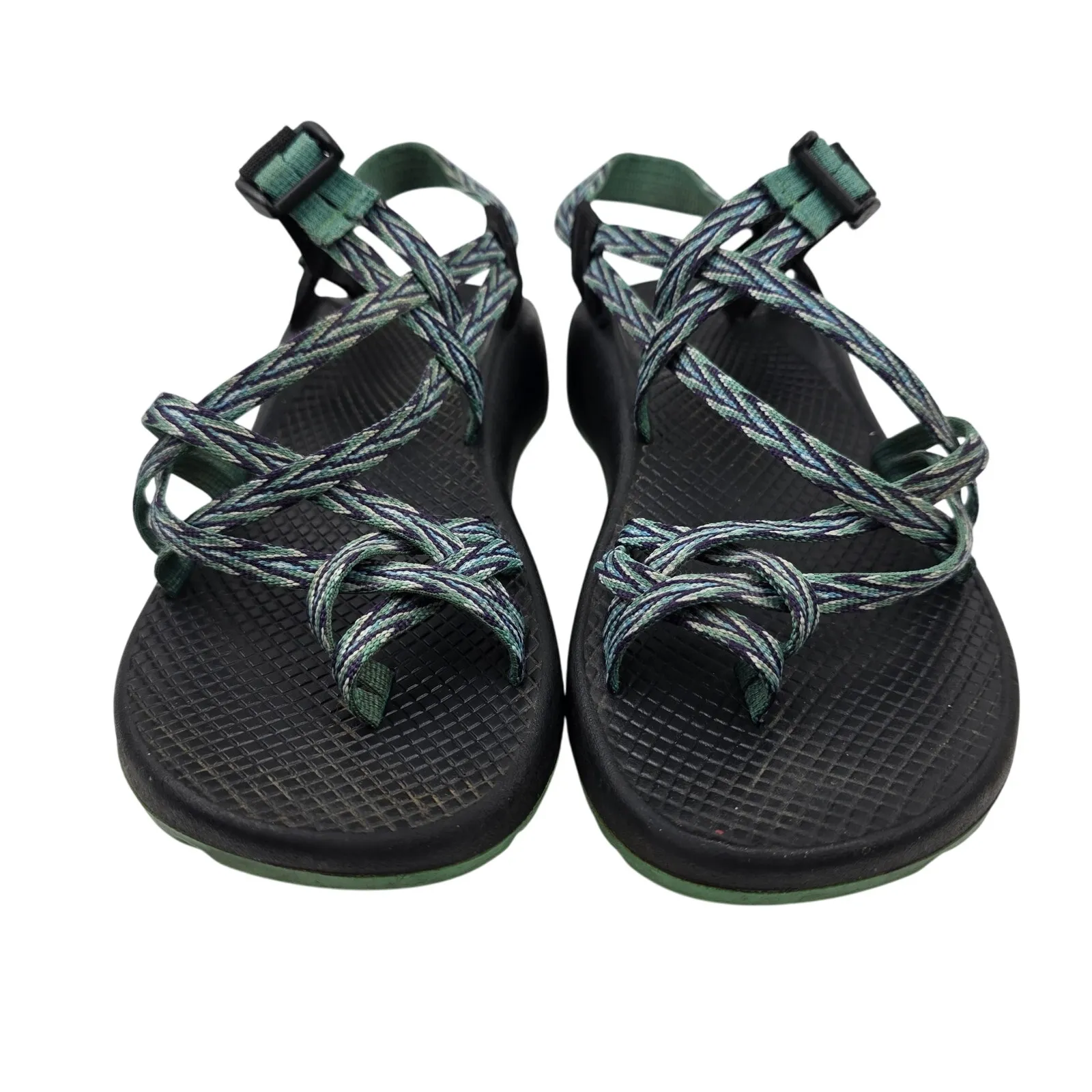 Chaco ZX/2 Sandals Womens 8 Blue Green Black Strappy - Image 3