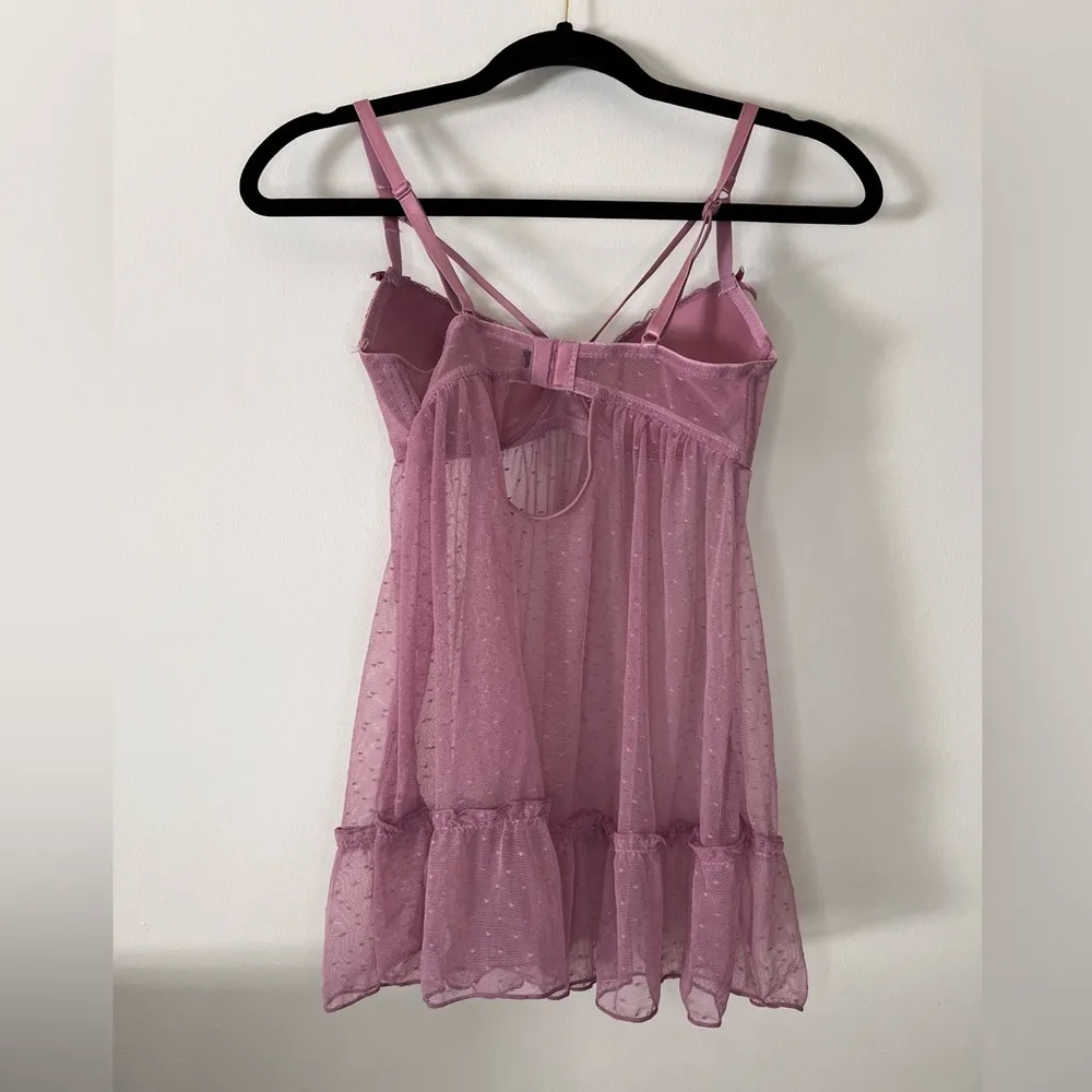 VICTORIAS SECRET Push Up Lingerie Dress Rose Women’s Size Small EUC - Image 4