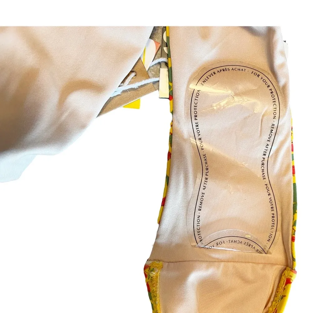 ROBERTA ROLLER RABBIT Rhody High Waist Bikini Bottom Floral Yellow Swimwear NWT - Image 6