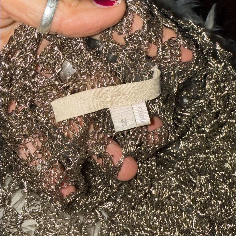 Metallic Chunky Knit Open Cardigan Rachel
Ray Gray - Image 6