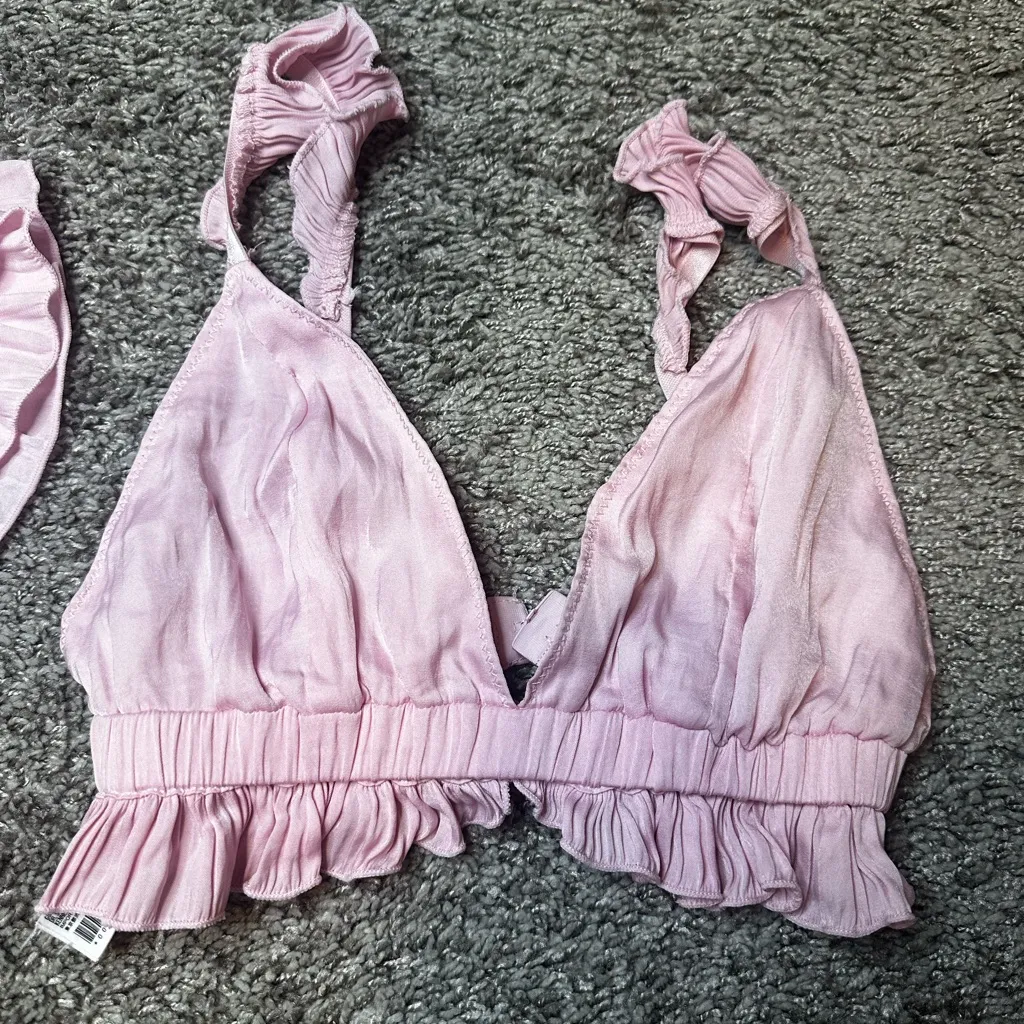 Forever 21 Pink Smocked Ruffle Set - Image 4