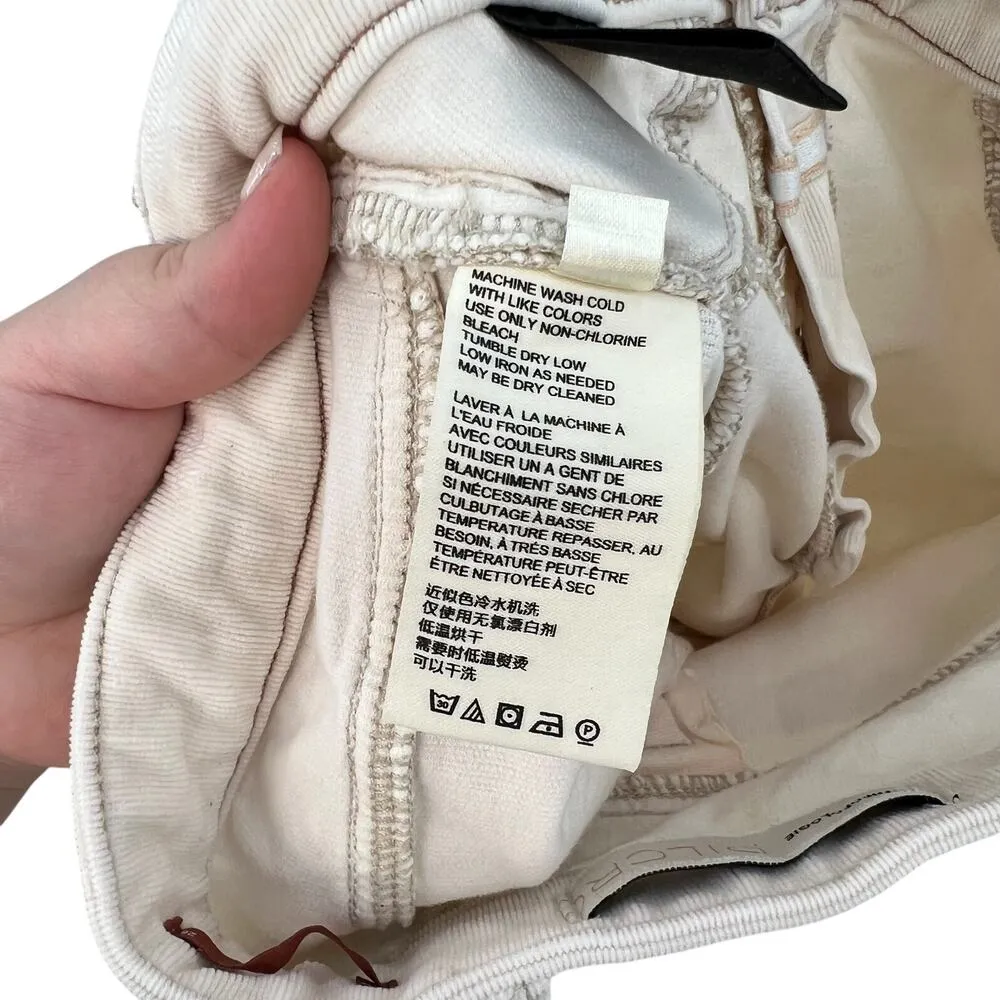 Anthropologie Pilcro High-Rise Skinny Corduroy Pants Creme Ivory Size 28‎ - Image 14