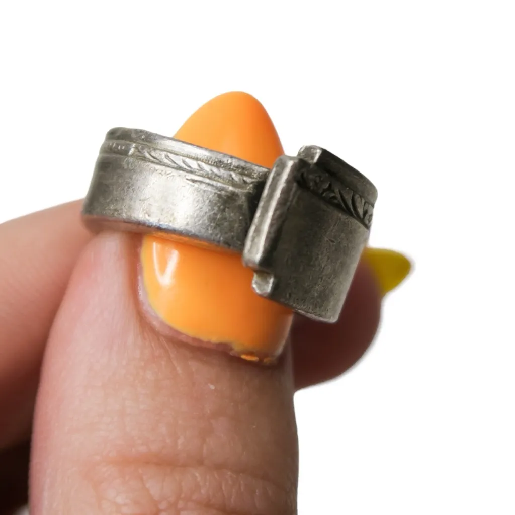 Vintage Silver Grenoble Spoon Ring - Image 4