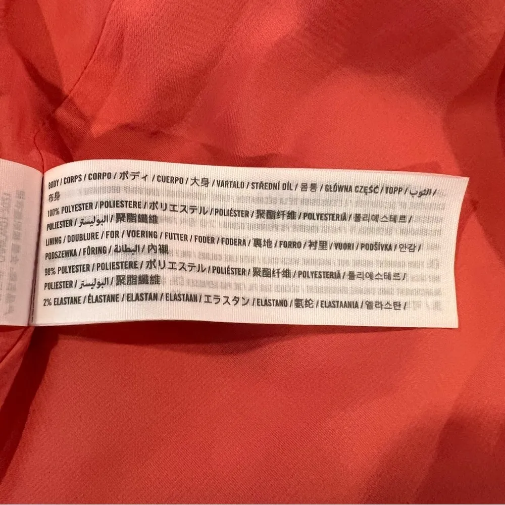 Abercrombie & Fitch Orange Sheath Midi Dress Sweetheart Neckline side slit - Image 11