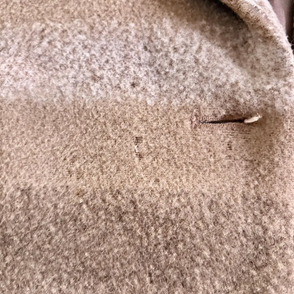 Vintage Time Postmodern Plaid Fleece Shacket Brown Beige Stripes Size M - Image 7