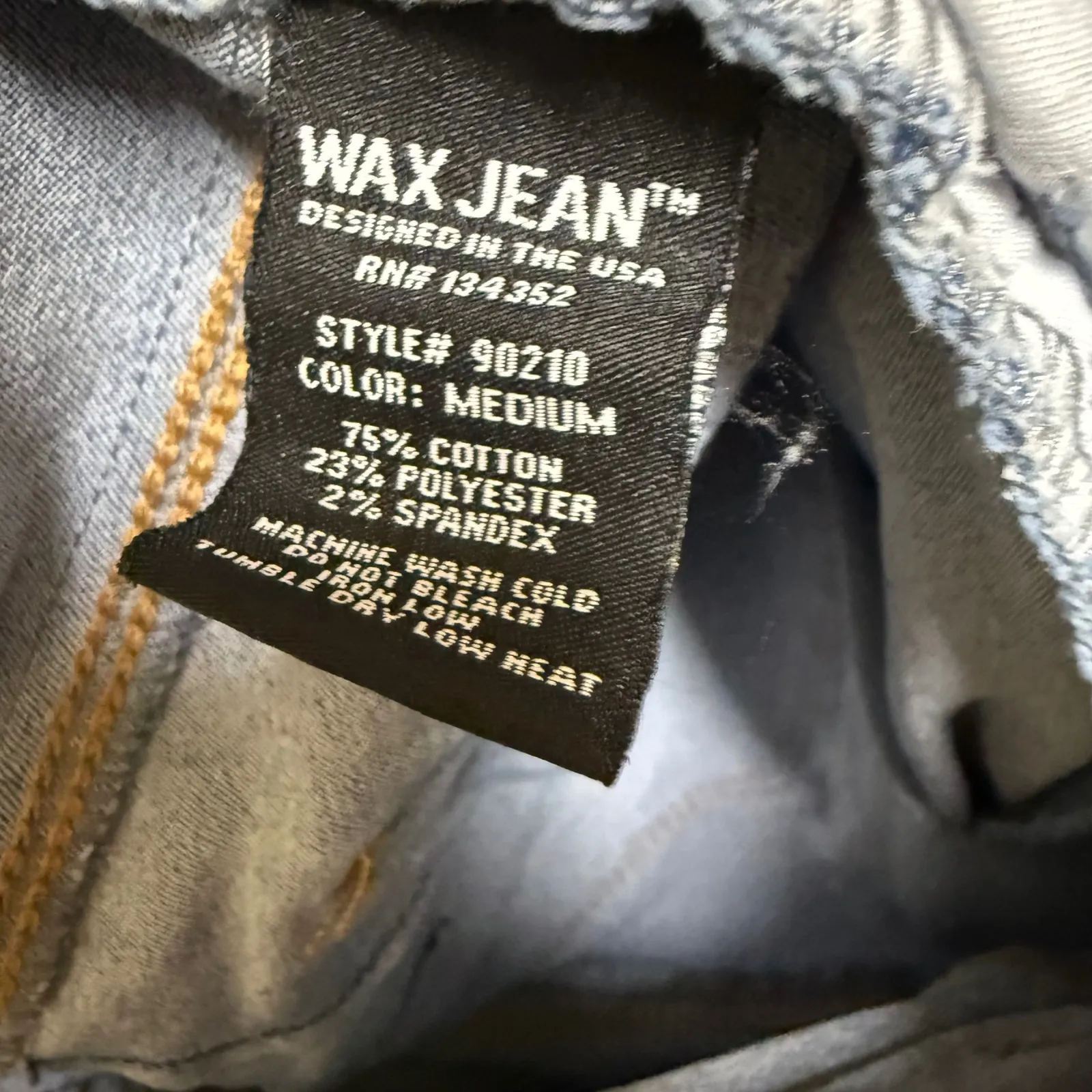 WAX JEAN Butt I Love You High Rise Butt Lifting Jeans Medium Blue‎ Size 13 NEW - Image 8