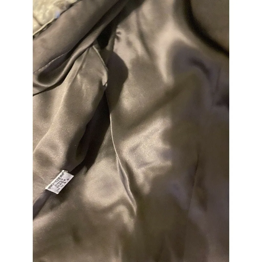 $5000 New Peggy Jennings 10 12 Bespoke Skirt Suit Silk Formal Custom Couture VTG Tan - Image 8