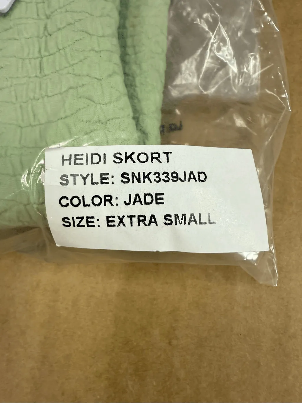 New Gigi C Heidi Snakeskin Skirt Skort XS Jade Green - Image 7