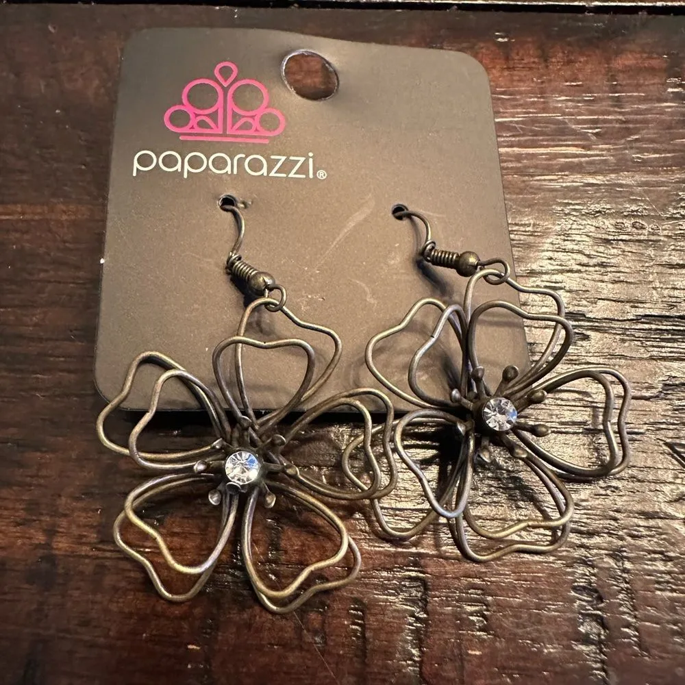 Petal Power Brass Earrings (260) - Image 3