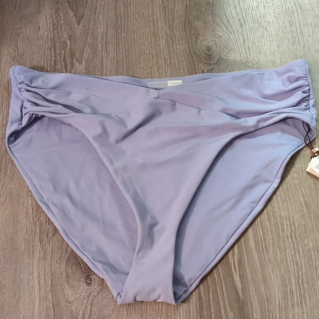 Calia Pero Dusk Mid Rise Shirred V Front Swim Bottoms Size XXL Purple - Image 2