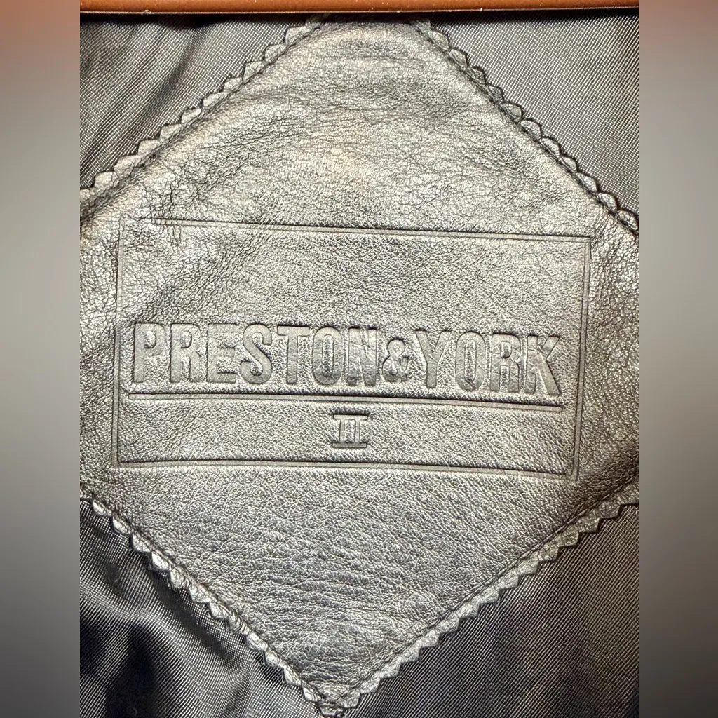 Preston & York Classic Black Leather Jacket - Image 5