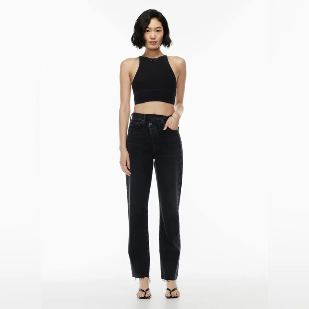 AGOLDE Black Criss Cross Jeans Size 23 - Image 3