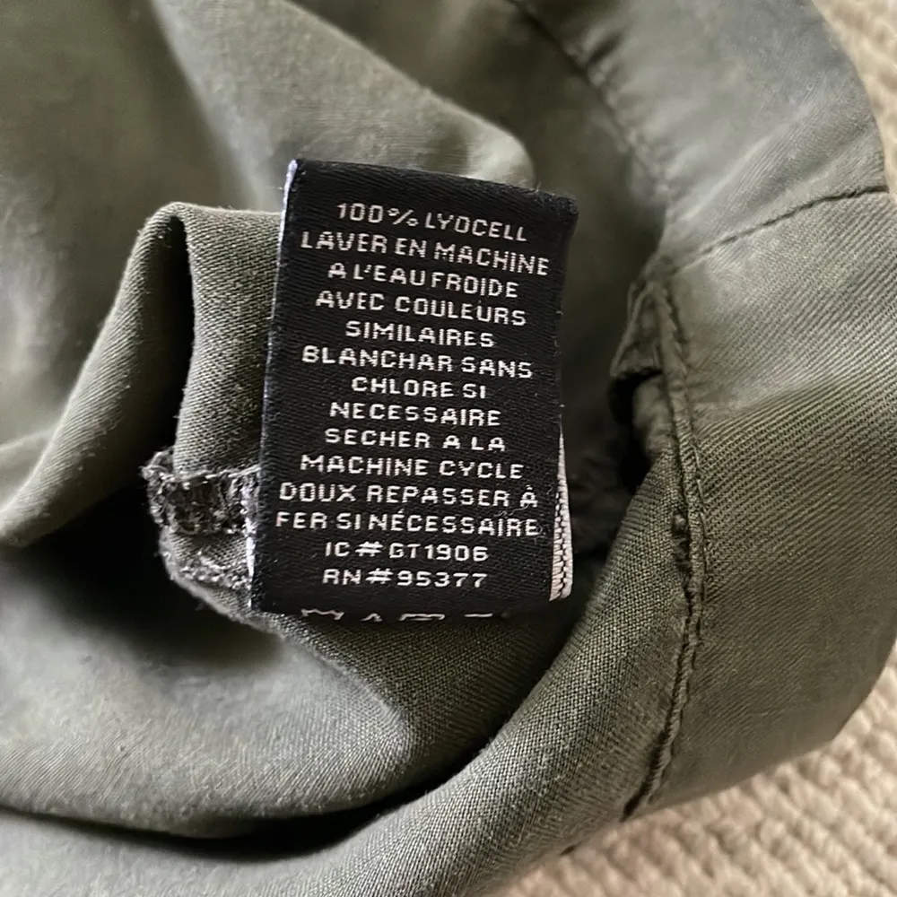 Sanctuary Green Crop Utility Button Up Top Shirt Jacket Size Large - Image 5